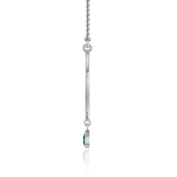 12 Zodiac Symbols Silver Necklace with Teardrop Birthstone of your choice - Jewelry
